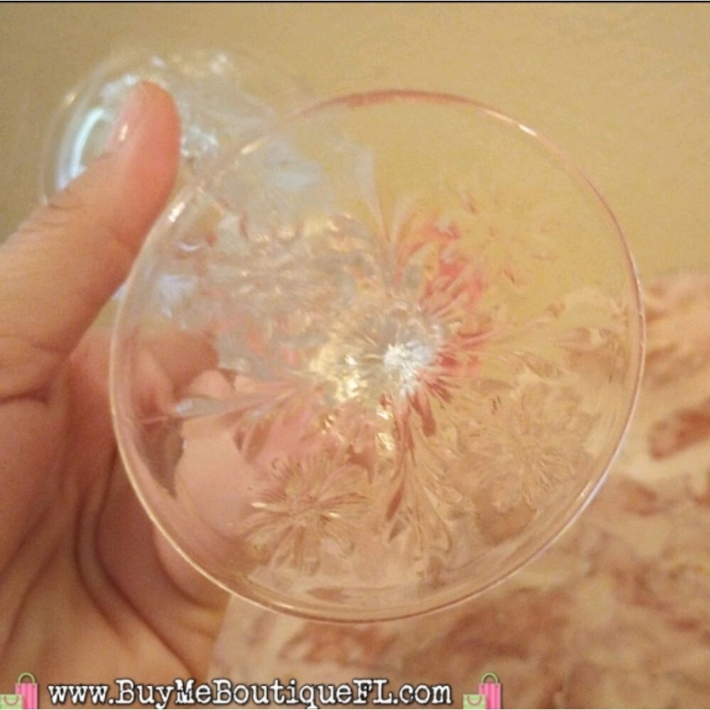 VINTAGE: Etched Cut Glass Bud Vase Antique - Picture 2 of 2